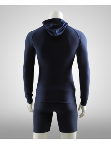 Langarm Thermo Cappuccio Navy Herren